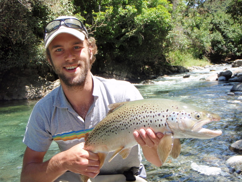 Clear water for trout fishing in New Zealand